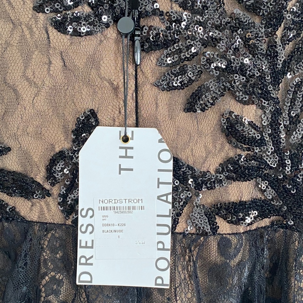 Black lace Dress The Population dress - Picture 2 of 4